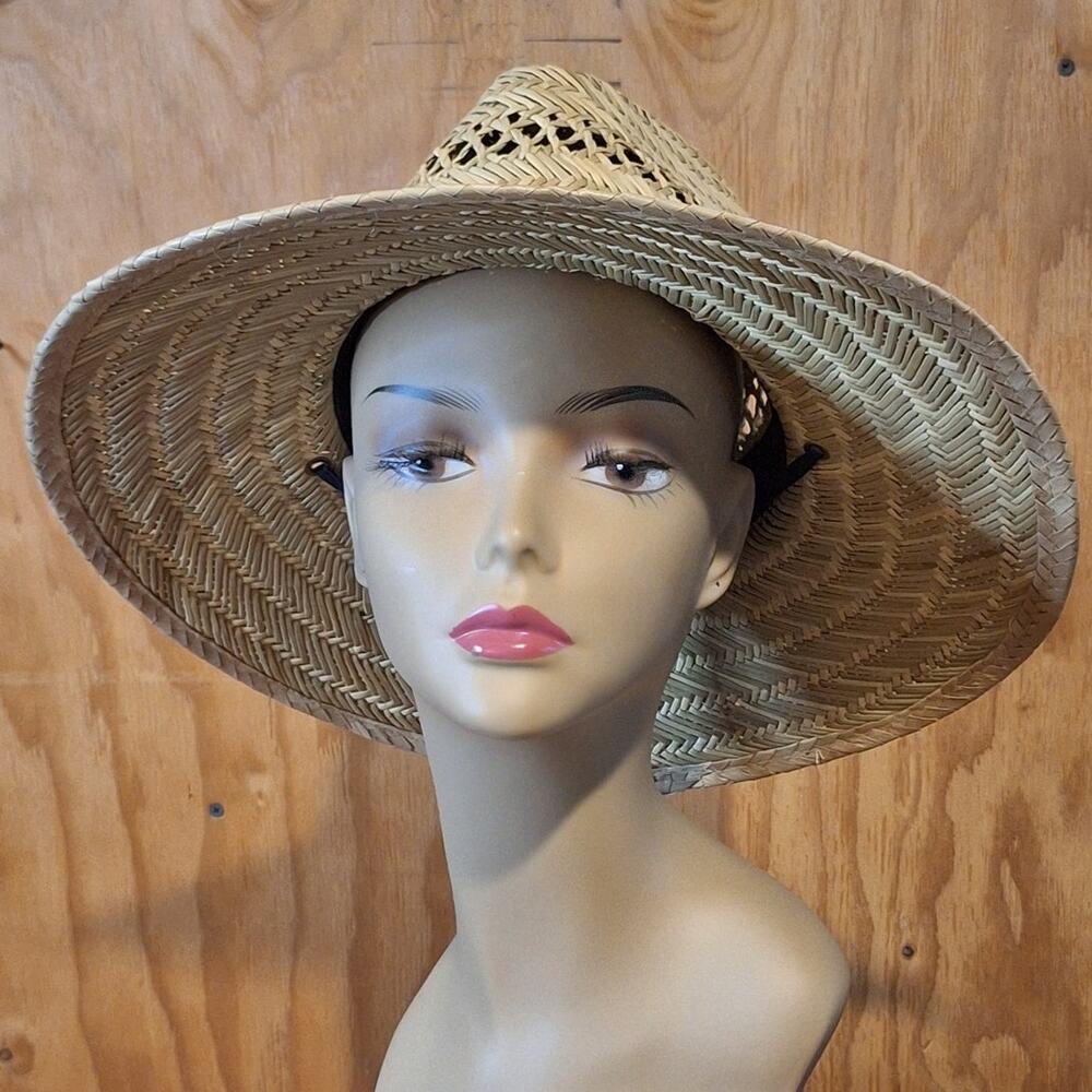 Field & Stream Straw Sun Hat Size Medium (22.5") Summer Spring Beachy Vacation
